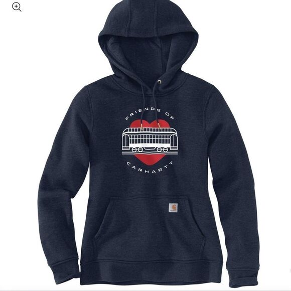 FRIENDS OF CARHARTT GRAPHIC SWEATSHIRT WOMENS SMALL (4-6) NWT BLACK - Picture 2 of 8